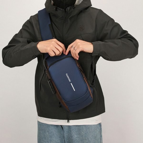 Men Anti Theft Chest Bag Shoulder Usb Charging Crossbody Package School Short Trip Messengers Gym Men’s Sling Sports (random Color) - Unistyles store