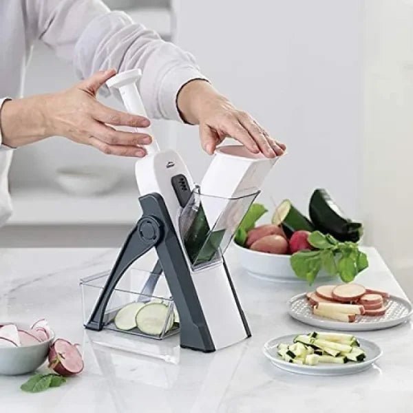 5 In 1 Mandoline Vegetable Slicer Food Chopper, Vegetable Cutter, Quick Fruit Dicer High Quality (random Color) - Unistyles store