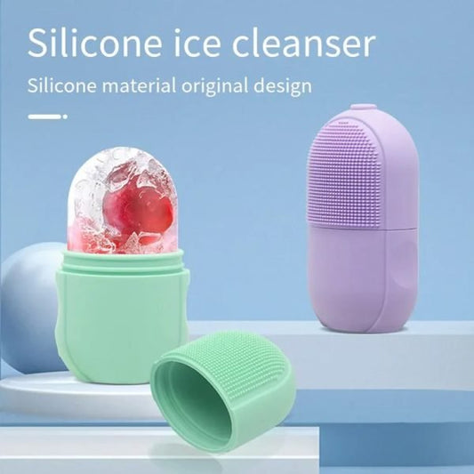 Ice Roller Facial Massage | Silicone Cleansing Ice Lattice | Ice Cube Roller With Scrub – Random Color - Unistyles store