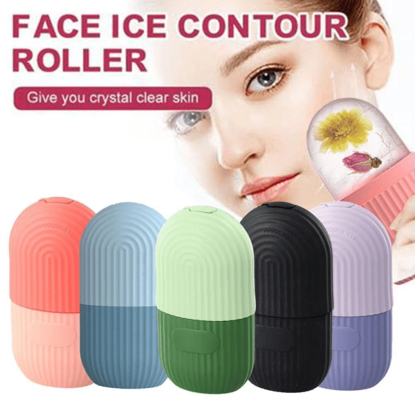 Ice Roller Facial Massage | Silicone Cleansing Ice Lattice | Ice Cube Roller With Scrub – Random Color - Unistyles store