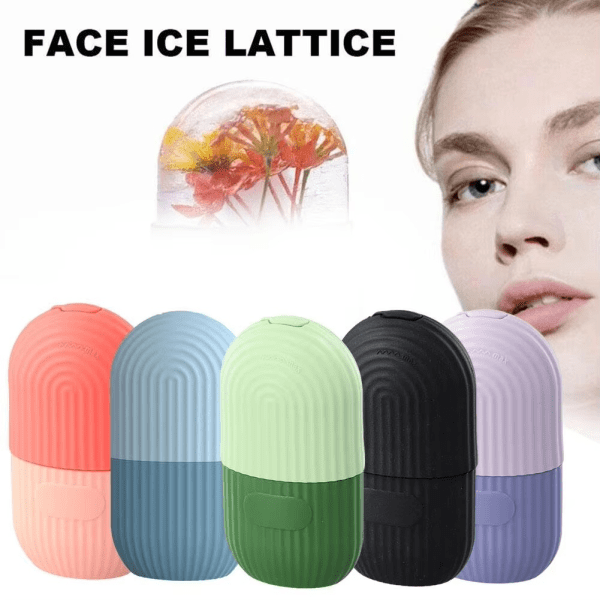 Ice Roller Facial Massage | Silicone Cleansing Ice Lattice | Ice Cube Roller With Scrub – Random Color - Unistyles store